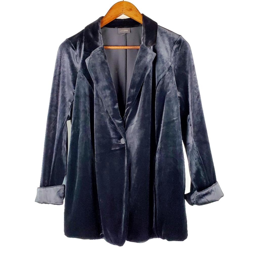 J. Jill Wearever Black Velvet Blazer‎